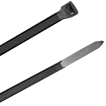 Us Cable Ties Cable Tie, 8", 50 lb, UV Black Nylon, 1000 Pack SD8B1000